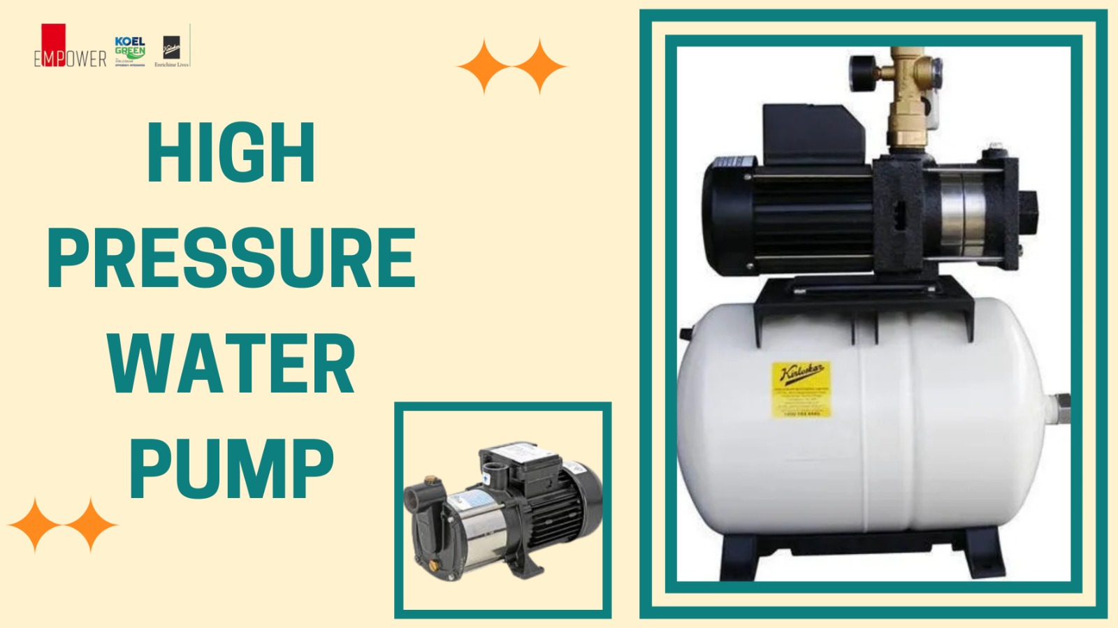 High pressure water pump