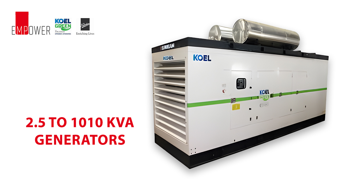 2.5 to 1010 kVA Generators